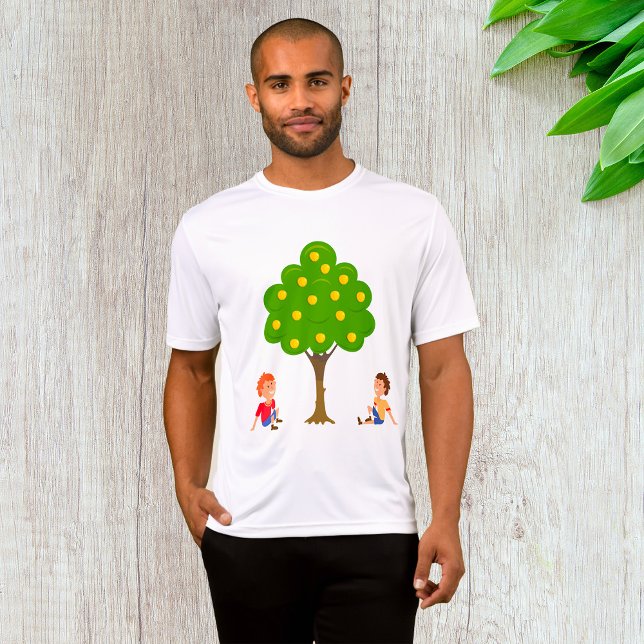 Camiseta Niños juguetones sentados bajo un árbol de Apple (Subido por el creador)