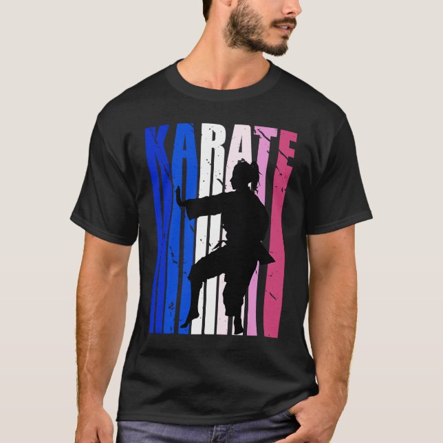 Camiseta Niños Karate Cumpleaños Esparadrapo Rosa Azul Espa (Anverso)