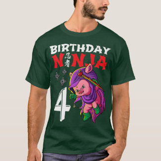 Camiseta Niños Kawaii de 4 años de edad Cerdo japonés de 4