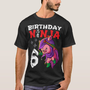 Camiseta Niños Kawaii de 6 años de edad Cerdo japonés de 6