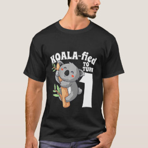 Camiseta Niños Koala de 1 año Cumpleaños Chica Koalafied Cu