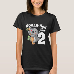 Camiseta Niños Koala de 2 años Cumpleaños Chica Koalafied C