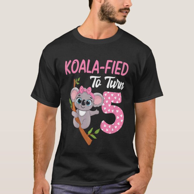 Camiseta Niños Koala de 5 años Fiesta de cumpleaños 5 Anima (Anverso)