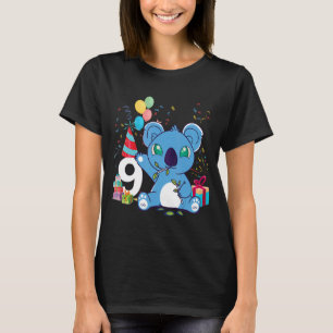 Camiseta Niños Koala de 9 años Noveno cumpleaños Koala