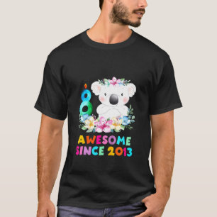 Camiseta Niños Koala Llevan 8 Años Ropa De Cumpleaños Para