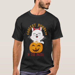 Camiseta Niños La Calabaza Más Genial Del Parche Gatos Niña