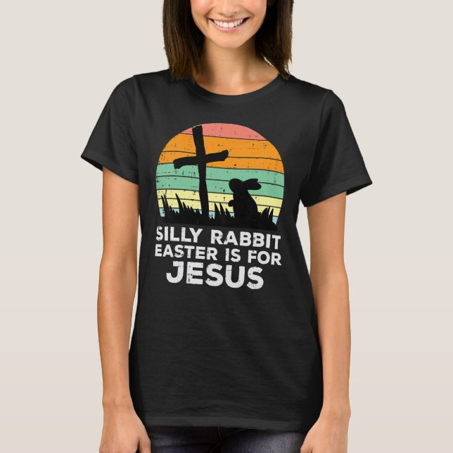 Camiseta Niños La Pascua De Rabbit Silly Es Para Jesús Cris (Anverso)