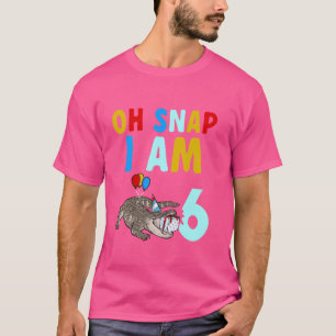 Camiseta Niños lagarto 6 cumpleaños Oh Snap I m 6 Crocodil