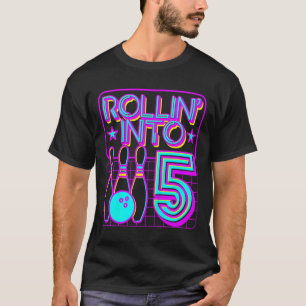 Camiseta Niños lanzados al 5 Bowling Bowler 5 cumpleaños