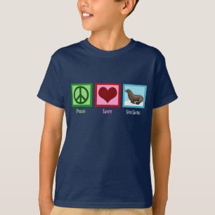 Camiseta Niños leones del mar de amor por la paz