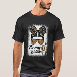 Camiseta Niños leopardo Chica de bollos de 6 años es mi sex