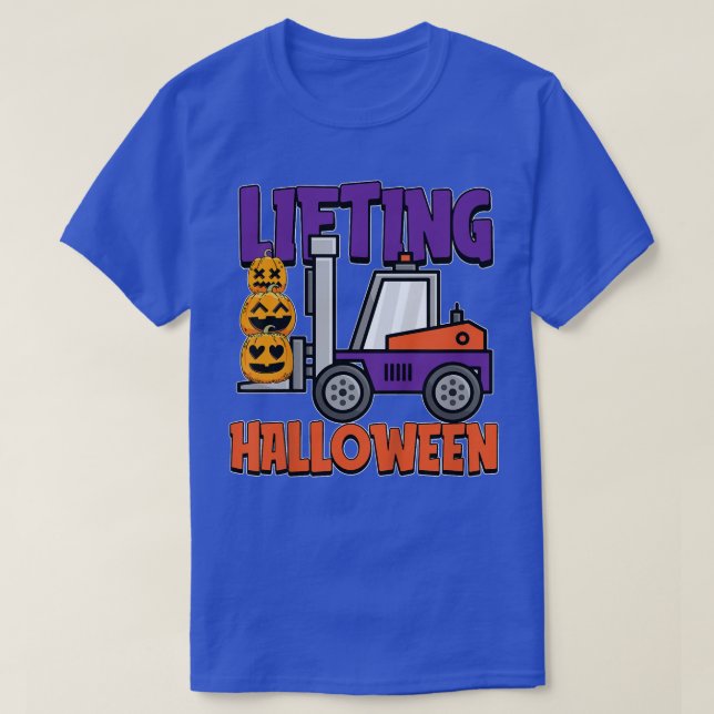 Camiseta Niños Levantando Halloween Disfraz Guay Forklift P (Diseño del anverso)