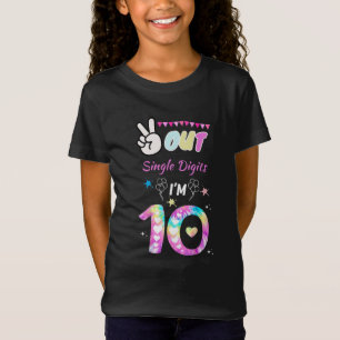 Camiseta Niños Libres De Paz Dígitos Únicos De 10 Años De E