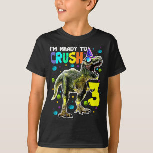 Camiseta Niños listos para aplastar 33 cumpleaños de dinosa
