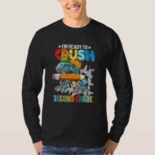 Camiseta Niños Listos Para Aplastar Segundo Grado 2do Dinos