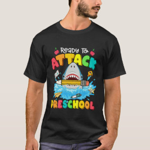 Camiseta Niños Listos Para Atacar Al Tiburón Preescolar De
