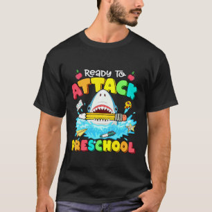 Camiseta Niños Listos Para Atacar Al Tiburón Preescolar De