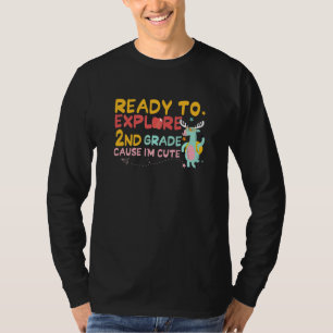 Camiseta Niños Listos Para Explorar 2do Grado Ciervo Lindo
