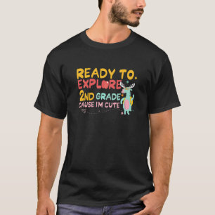 Camiseta Niños Listos Para Explorar 2do Grado Ciervo Lindo