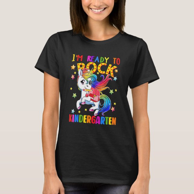 Camiseta Niños Listos Para Rodar El Unicornio Infantil (Anverso)
