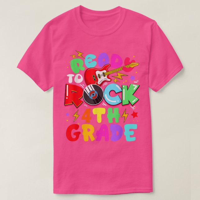 Camiseta Niños listos para tocar la guitarra de cuarto grad (Diseño del anverso)