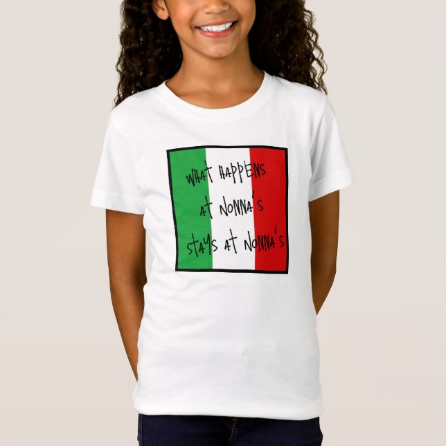 Camiseta Niños lo que pasa en Nonna's (Anverso)