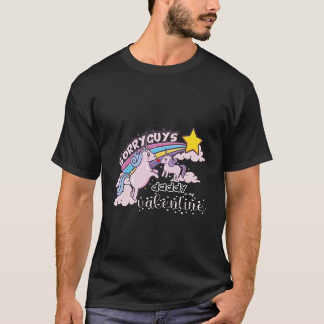 Camiseta Niños Lo Siento Muchachos Papi Es Mi Valentín (Anverso)