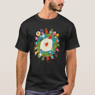 Camiseta Niños Los Niños Aman El Planeta Tierra Paz Mundial