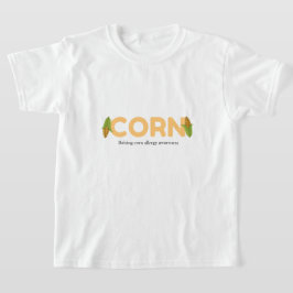 Camiseta Niños Maíz Creando Conciencia Sobre La Alergia Al