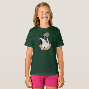 Camiseta Niños Manténganse Positivos Gato de Esmoquin Verde