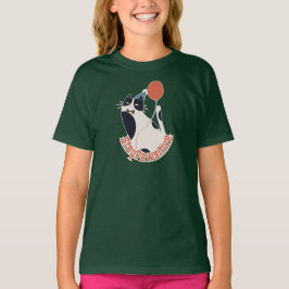 Camiseta Niños Manténganse Positivos Gato Esmoquin Verde Bo