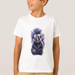 Camiseta Niños Mapache Manchado de Galaxia Púrpura