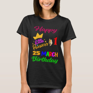 Camiseta Niños marchan Chicas Cumpleaños 25 de marzo 1er an