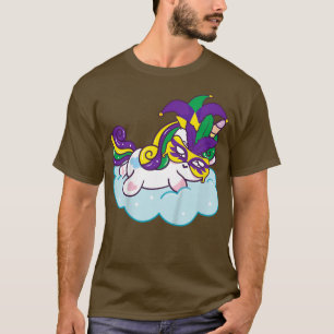 Camiseta Niños Mardi Gras Unicornio Cute Jester Carnival Ma