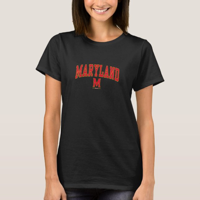 Camiseta Niños Maryland Terrapins Arch sobre Heather Gra (Anverso)