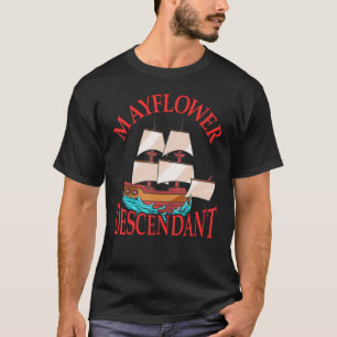 Camiseta Niños Mayflower Descendente historia del barco reg