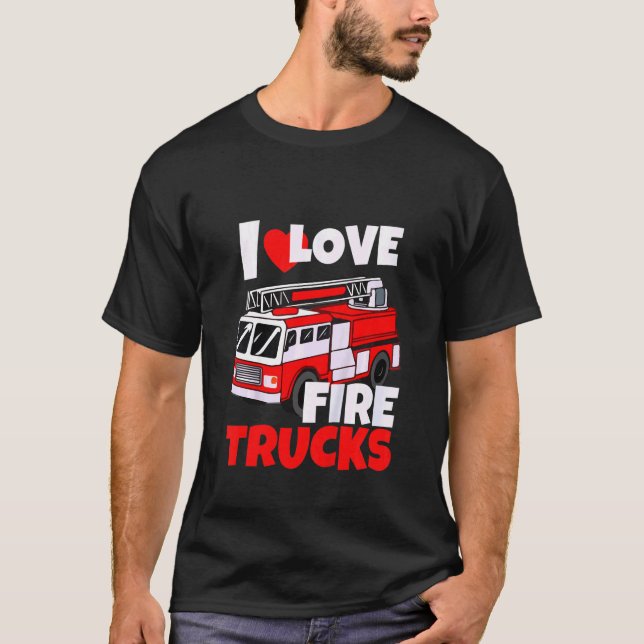 Camiseta Niños Me Encantan Los Camiones De Fuego El Futuro  (Anverso)