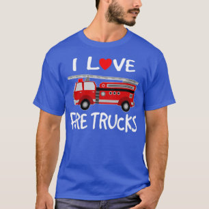 Camiseta Niños Me Encantan Los Camiones De Fuego Niños Cuid