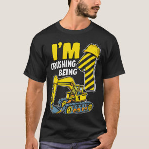 Camiseta Niños me estoy aplastando ser un año Excavador de