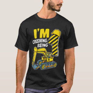 Camiseta Niños me estoy aplastando ser un año Excavador de 