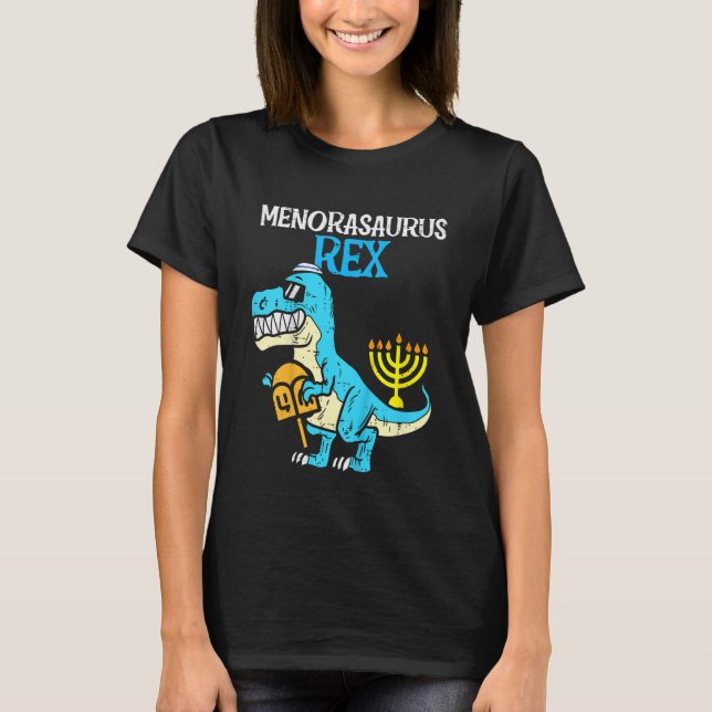 Camiseta Niños Menorasaurus Rex Jew Dino Trex Niños pequeño (Anverso)