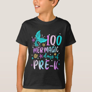 Camiseta Niños Mermaid Tail 100 Días Mermágicos De Pre-k Pa
