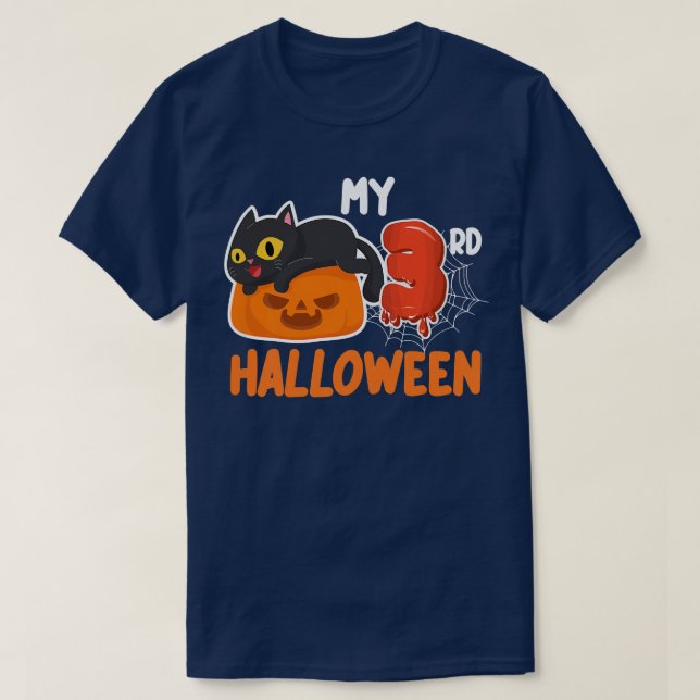 Camiseta Niños Mi 3ª tarta de disfraces de Halloween perezo (Diseño del anverso)