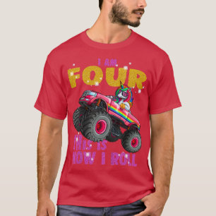 Camiseta Niños Mi cuarto regalo de cumpleaños es monstruo d