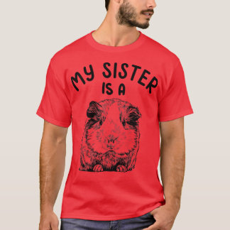 Camiseta Niños mi hermana es un animal gracioso de un cerdo