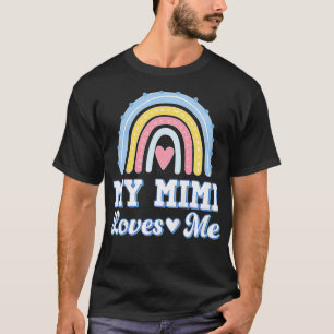 Camiseta Niños Mi Mimi Me Ama Nieto Retro Arcoiris