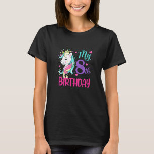 Camiseta Niños Mi octavo cumpleaños, Chica de cumpleaños de