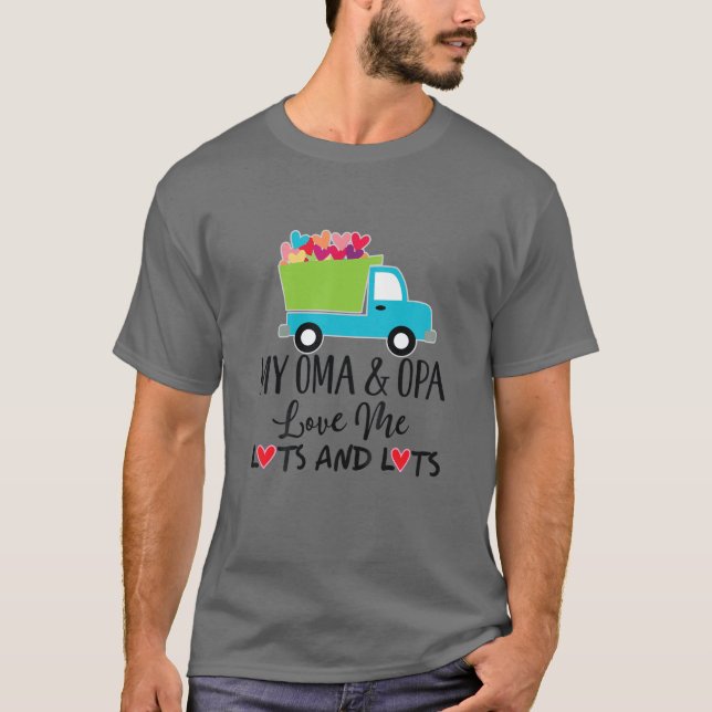Camiseta Niños Mi Omán Y Opa Me Aman Camión Abuelo (Anverso)