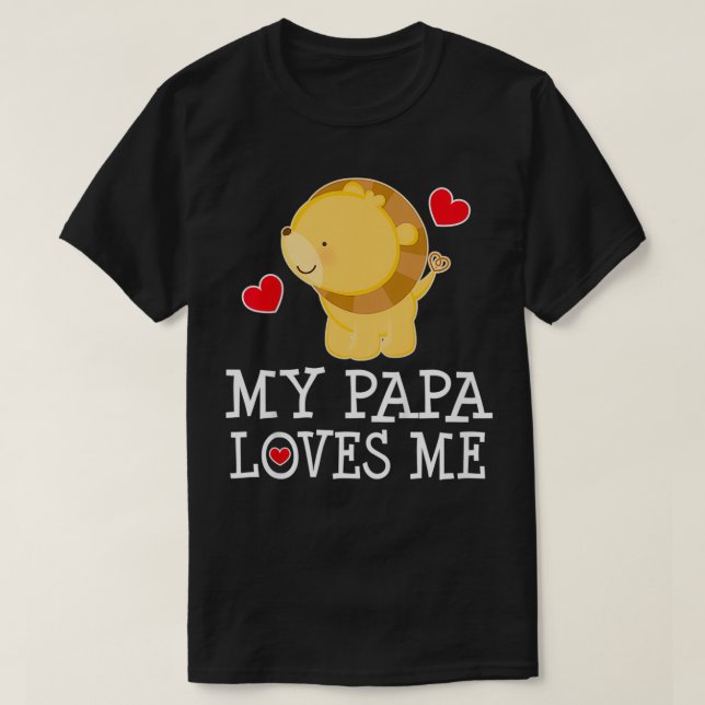 Camiseta Niños Mi papá me ama nieto de león (Diseño del anverso)