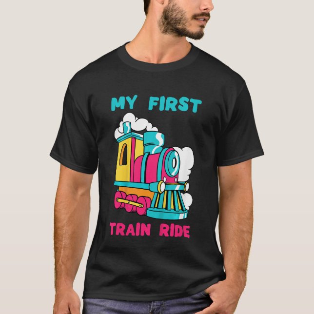 Camiseta Niños Mi primer viaje en tren Ferrocarril Steamer  (Anverso)